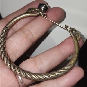 Artisan Vintage Tribal Silverplated Brass Twisted Bracelet